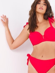 Figleaves Red Fantasy Floral Tie Side Bikini Briefs - Image 4 of 5