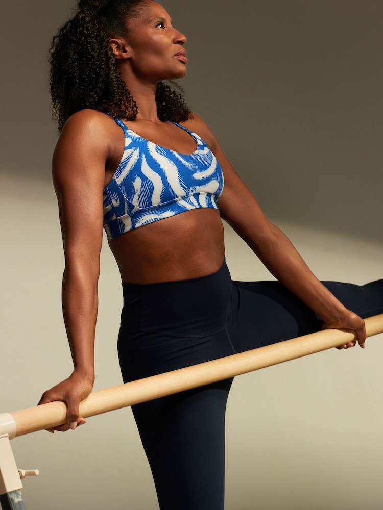 Bleu marine - Leggings sculptants pleine longueur Active Sports Tummy Control taille haute Dry Tech - Image 5 of 8