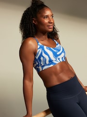 Navy Blue Next Active Sports Tummy Control High Waisted Dry Tech Full Length Sculpting Leggings - Image 6 of 8