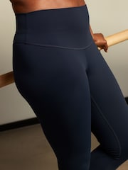 Navy Blue Next Active Sports Tummy Control High Waisted Dry Tech Full Length Sculpting Leggings - Image 7 of 8