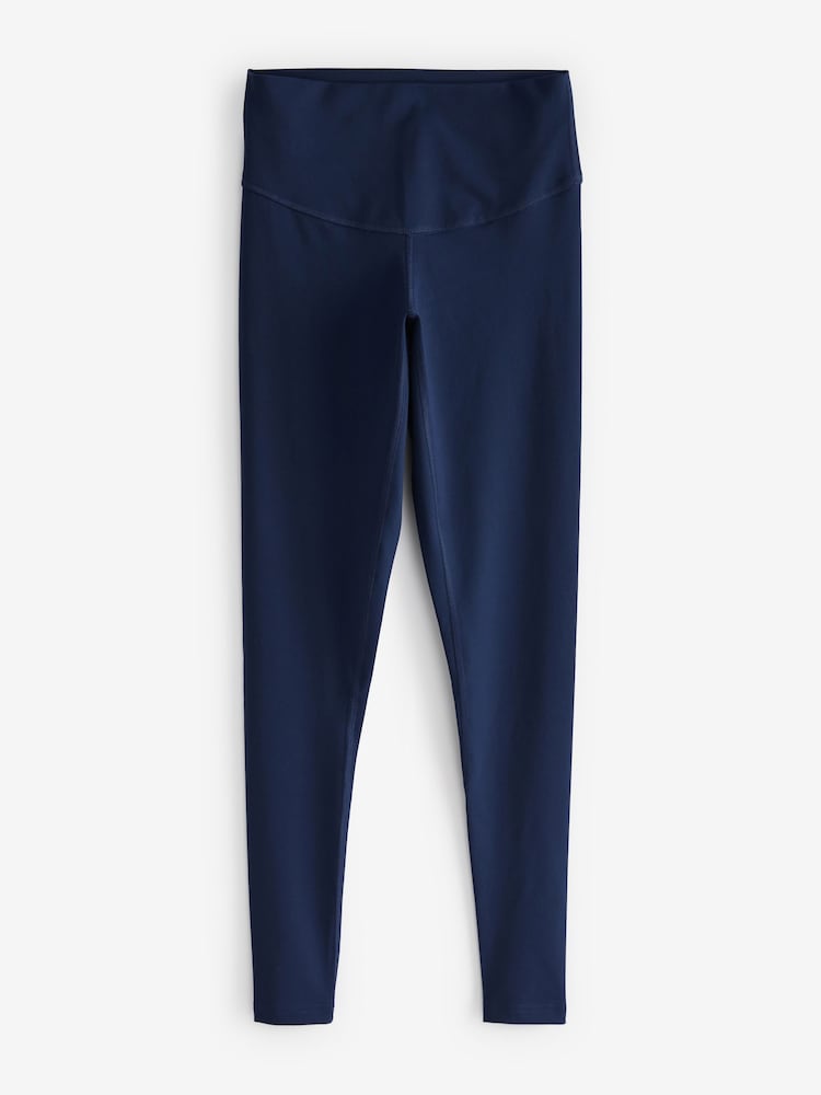 Navy Blue Next Active Sports Tummy Control High Waisted Dry Tech Full Length Sculpting Leggings - Image 8 of 8