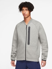 Nike Grey Tech Fleece Bomber Jacket - Image 1 of 3