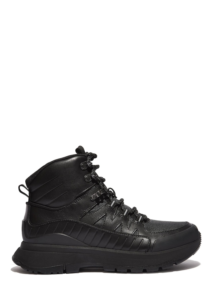 Fitflop Neo-D-Hyker Leather-Mix Walking Boots - Image 1 of 4