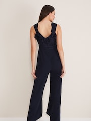 Phase Eight Blue Atlanta Burnout Jumpsuit - Image 2 of 6