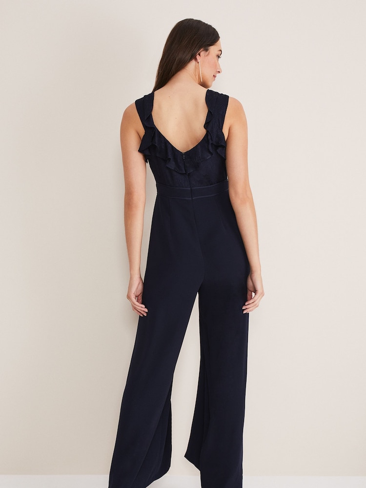Phase Eight Blue Atlanta Burnout Jumpsuit - Image 2 of 6