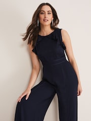 Phase Eight Blue Atlanta Burnout Jumpsuit - Image 4 of 6