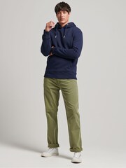 Chiné bleu marine riche - Sweat à capuche brodé Superdry coton vintage à logo - Image 3 of 6