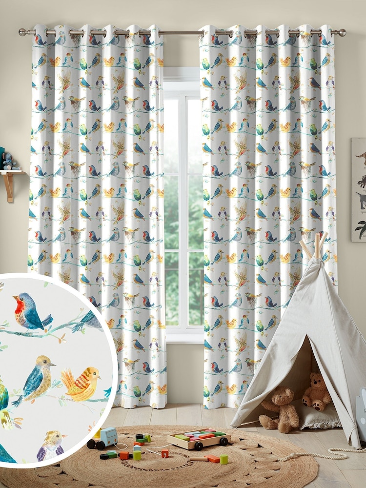 Voyage Sunshine Birdy Branch Made To Measure Curtains - Image 1 of 9