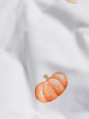 White Autumnal Pumpkin Cotton Rich Autumnal Pumpkin Duvet Cover and Pillowcase Set - Image 2 of 4