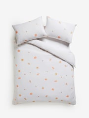 White Autumnal Pumpkin Cotton Rich Autumnal Pumpkin Duvet Cover and Pillowcase Set - Image 3 of 4