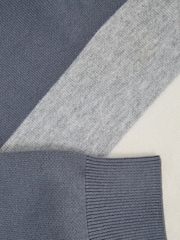 Reiss Airforce Blue Sabre Senior Half Zip Funnel Neck Colourblock Jumper - Image 5 of 5