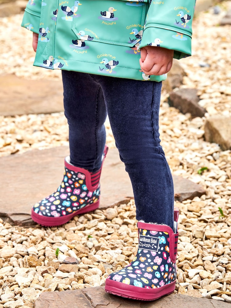 JoJo Maman Bébé Cosy Lined Printed Ankle Wellies - صورة 2 من 5