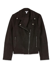 M&Co Black Suedette Biker Jacket - Image 5 of 5