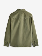 Khaki Green 100% Cotton Twin Pocket Shacket - Image 2 of 7