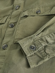 Khaki Green 100% Cotton Twin Pocket Shacket - Image 3 of 7