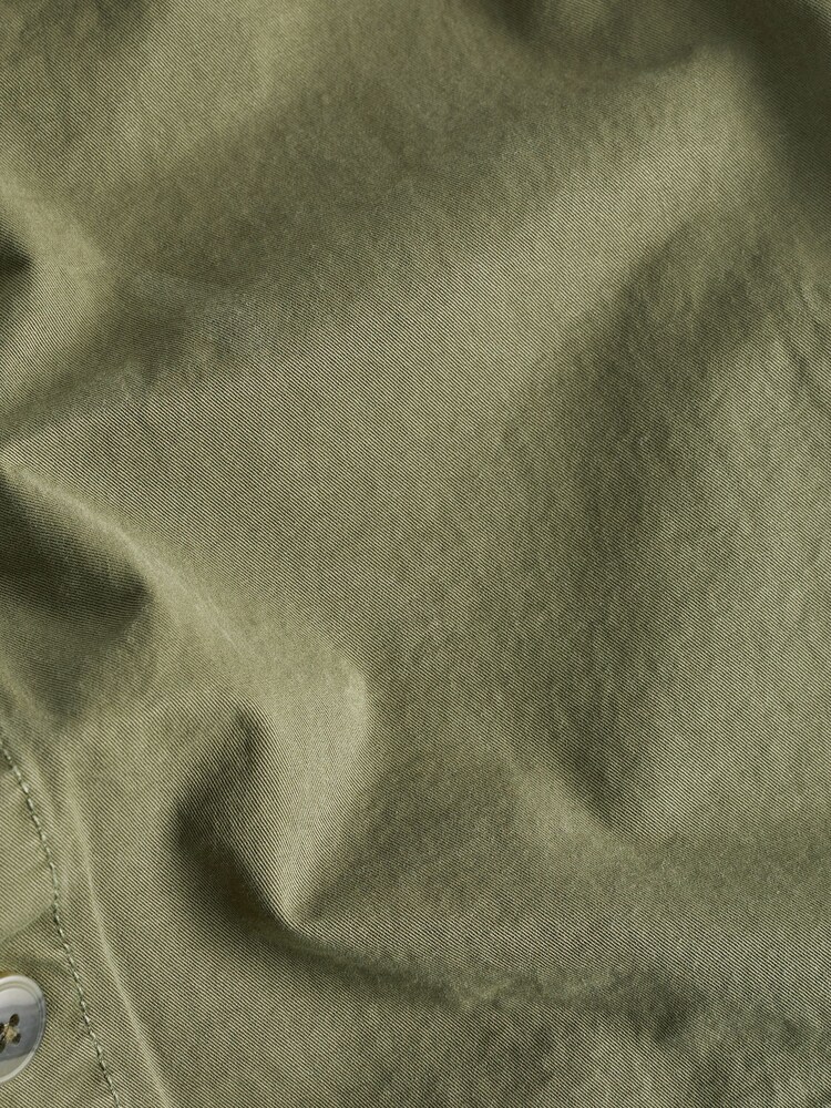 Khaki Green 100% Cotton Twin Pocket Shacket - Image 7 of 7
