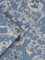 Laura Ashley Midnight Summerhill 10M Wallpaper - Image 3 of 4