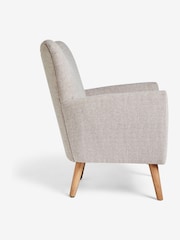Tweedy Plain Mid Natural Wilson II Highback Armchair - Image 6 of 9