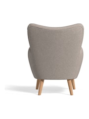 Tweedy Plain Mid Natural Wilson II Highback Armchair - Image 7 of 9