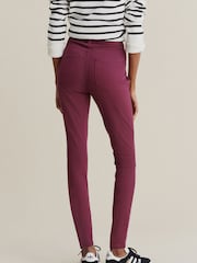 Berry Red Jersey Denim Leggings - Image 4 of 5