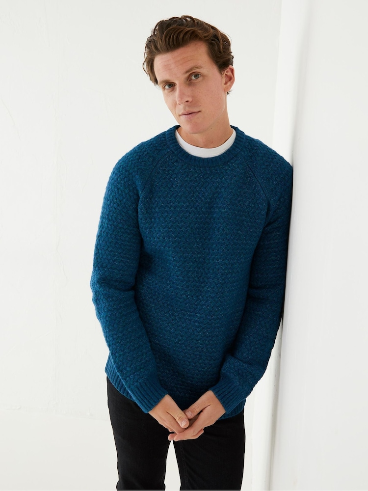 FatFace Green Calder Crew Jumper - Image 1 of 4 FatFace Green Calder Crew Jumper - Image 1 of 4