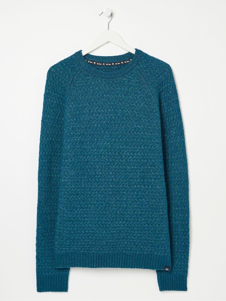 FatFace Green Calder Crew Jumper - Image 4 of 4 FatFace Green Calder Crew Jumper - Image 4 of 4