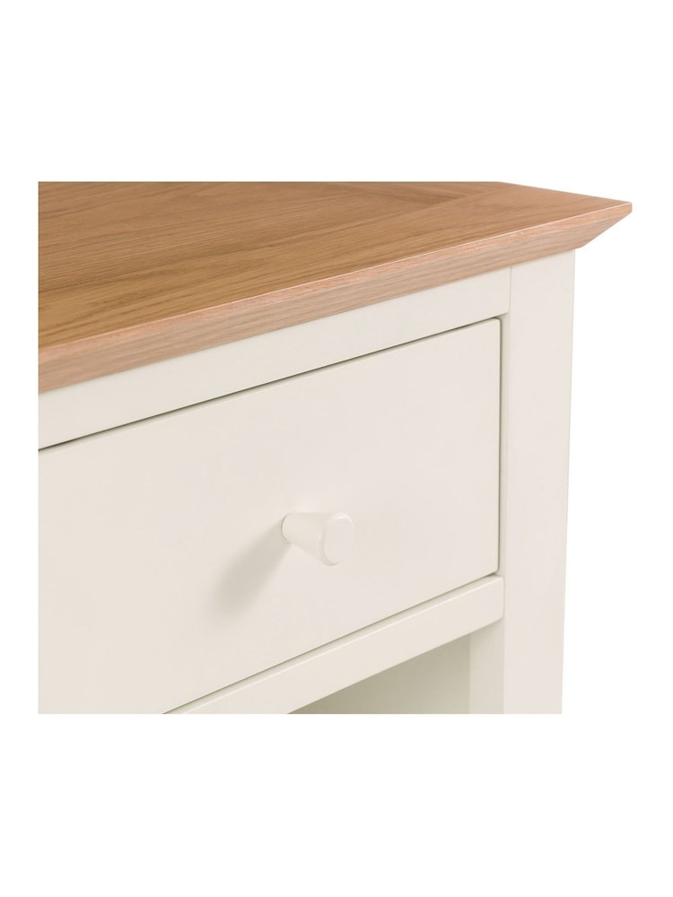 Julian Bowen Cream Salerno 1 Drawer Bedside Table - Image 3 of 3