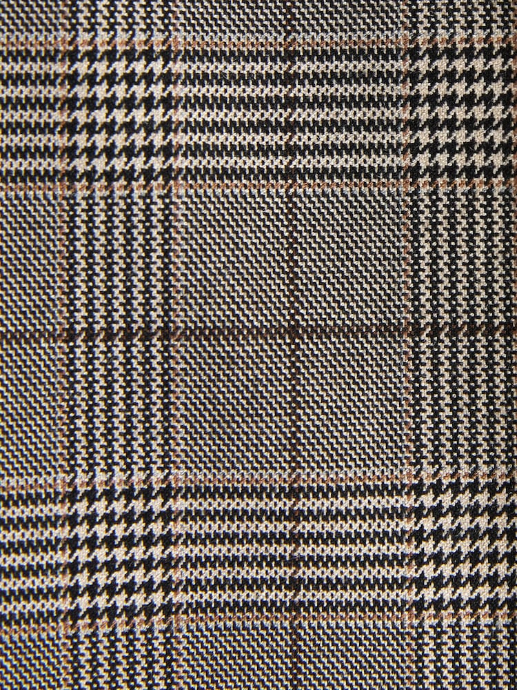 Marron taupe - mince - Pantalons à carreaux bordé - Image 7 of 8