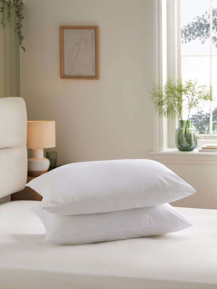 2 Pack Natural Defence Anti-Allergy Medium Pillows - Image 3 of 5