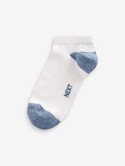 White/Blue/Grey Heel And Toe Rich Trainers Socks 7 Pack - Image 10 of 10