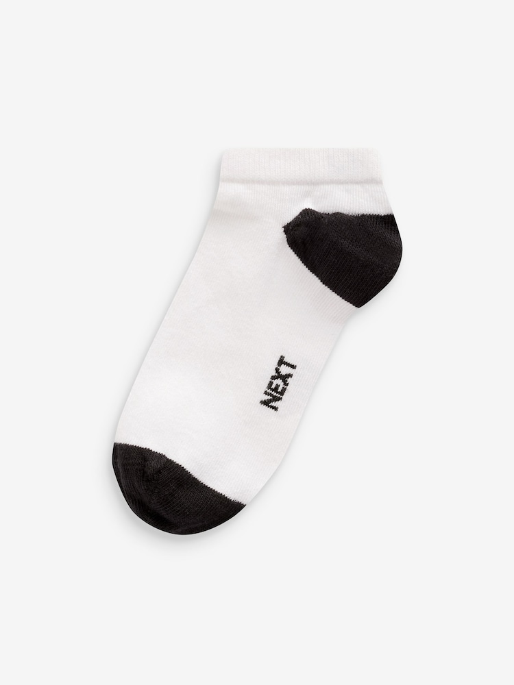 White/Blue/Grey Heel And Toe Rich Trainers Socks 7 Pack - Image 8 of 10