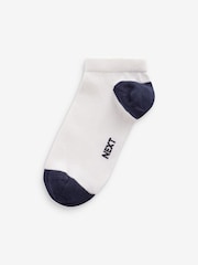 White/Blue/Grey Heel And Toe Rich Trainers Socks 7 Pack - Image 9 of 10