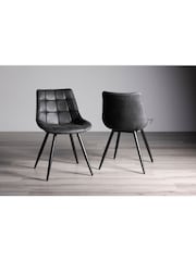Bentley Designs Grey Set of 2 Seurat Chairs - Image 1 of 4