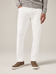 White Classic Stretch Jeans - Image 2 of 9