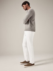 White Classic Stretch Jeans - Image 5 of 9