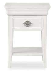 Bentley Designs White Chantilly 1 Drawer Bedside Table - Image 2 of 3