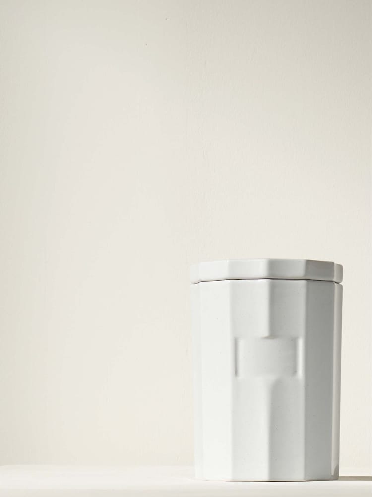 Truly Grey Ceramic Storage Jar - Image 2 of 2