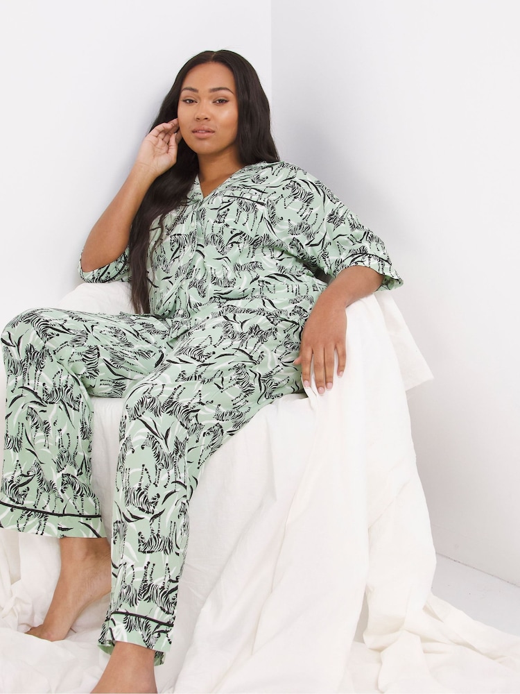 Simply Be Pretty Secrets Viscose Pyjama Set - صورة 1 من 4