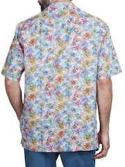 Simon Carter Grey Short Sleeve Tropical Floral Shirt - Image 2 of 6