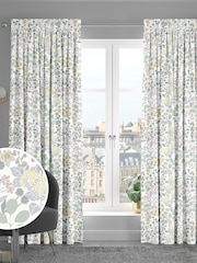 Green Nordic Made To Measure 100% Cotton Curtains - Image 1 of 9
