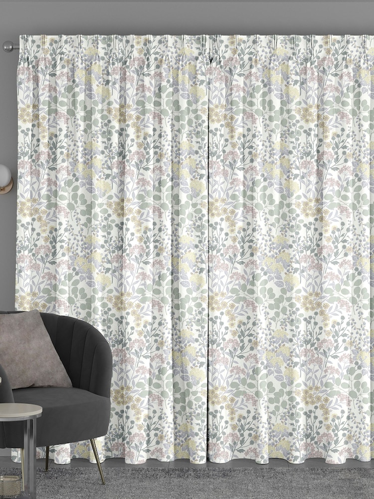 Green Nordic Made To Measure 100% Cotton Curtains - Image 2 of 9