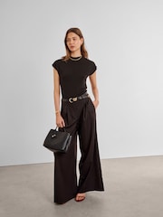 Katie Loxton Black Nova Hand Woven Top Handle Bag - Image 1 of 6