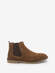 Joules Tan Brown Suede Chelsea Boots - Image 2 of 5
