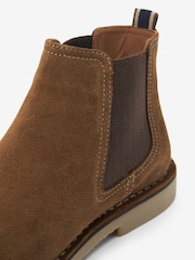 Joules Tan Brown Suede Chelsea Boots - Image 5 of 5