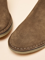 Joules Tan Brown Suede Chelsea Boots - Image 6 of 6