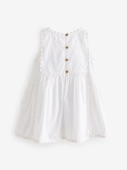 Blue/White Embroidered Cotton Dress (3mths-8yrs) - Image 5 of 6