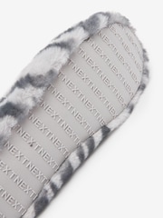 Grey Animal Faux Fur Ballet Slippers - Image 4 of 5