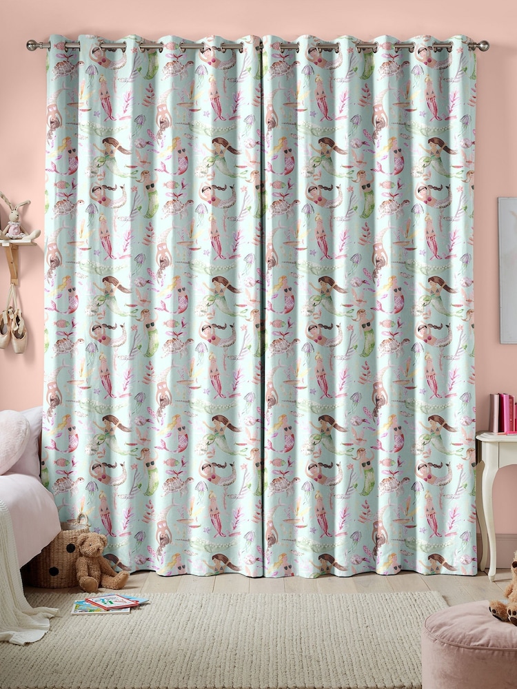 Voyage Dusk Mermaids Party Made To Measure Curtains - Image 2 of 9