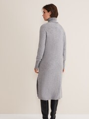 Phase Eight Grey Seline Wool Blend Dress with Cashmere - Image 2 of 7