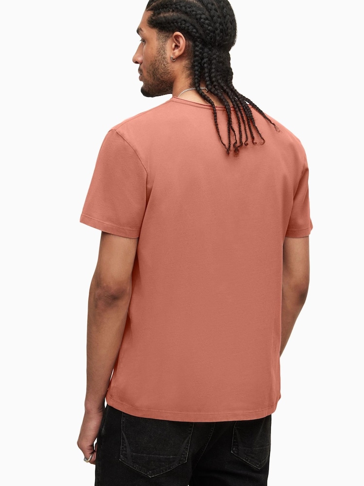 AllSaints Red Bodega Crew T-Shirt - Image 2 of 5